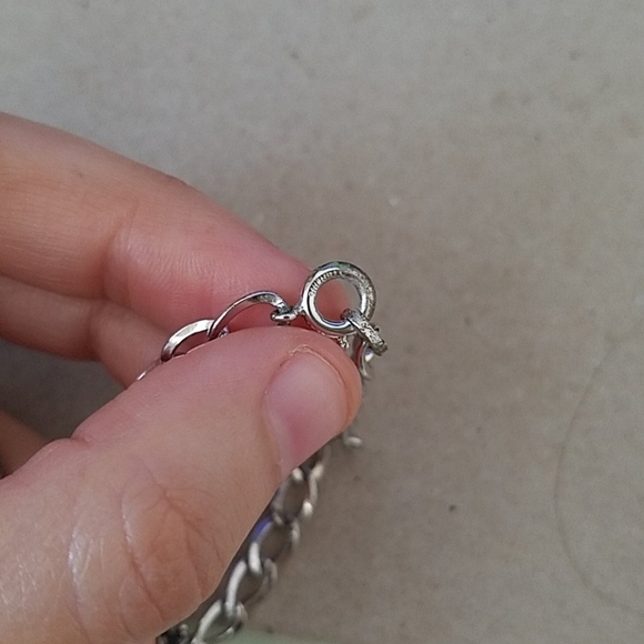 Sterling Silver 5 Piece Charm Bracelet - Picture 7 of 8